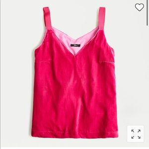 JCrew Pink velvet cami